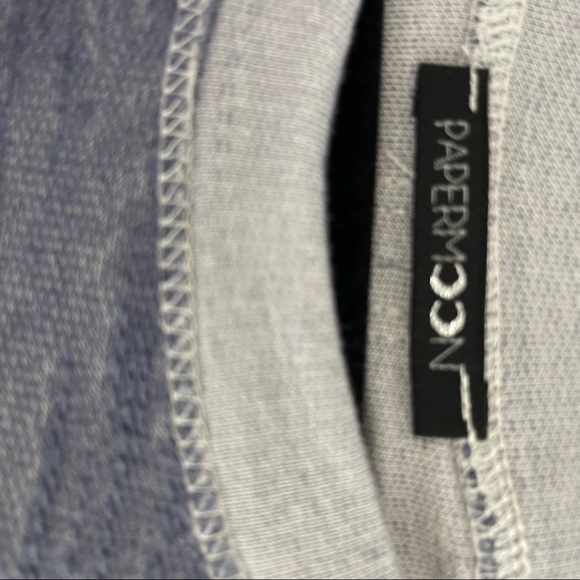 Papermoon Blue Spaced Dyed Shirt Dress Size Medium - Picture 7 of 10